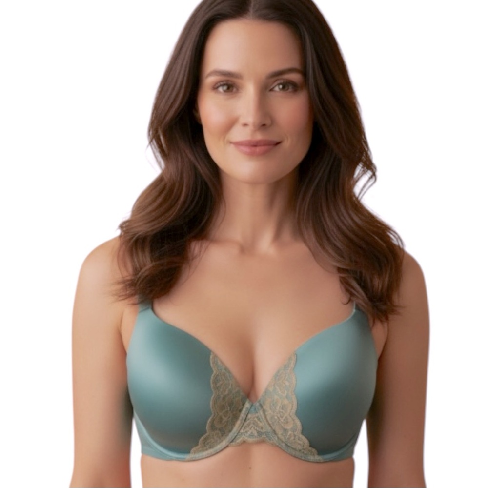 SOMA Bra, Padded, Underwire, Full Coverage Cup, Sz 36DD, Lace, Coquette